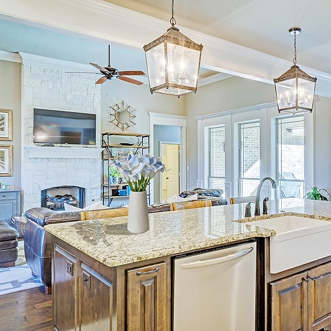 Mandy's PU Light Blue Calla Lily Artificial Flowers 20 Stems 13.5in Faux Realistic Centerpiece DIY Bridal Bouquet Home Décor