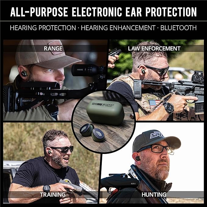 ISOtunes Sport Caliber BT Shooting Ear Protection for Gun Range – Bluetooth Hearing Protection for Shooters, 25 dB Noise Reduction Rating (NRR) Shooting Ear Buds with Electronic Ear Protection