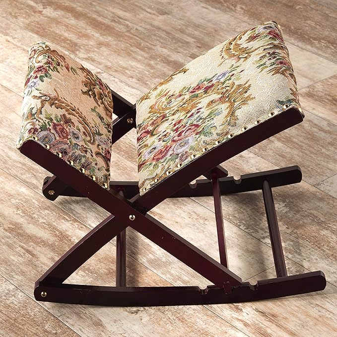 Foldable Upholstered Rocking Footrests - Floral