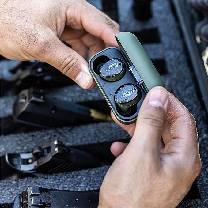 ISOtunes Sport Caliber BT Shooting Ear Protection for Gun Range – Bluetooth Hearing Protection for Shooters, 25 dB Noise Reduction Rating (NRR) Shooting Ear Buds with Electronic Ear Protection