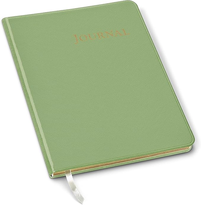 Gallery Leather Journal Notebook - 192 Pages, Softcover, For Men and Women, For Writing, Work & Travel, Handcrafted - Key West Mint - 9.75 x 7.5, Large Lined