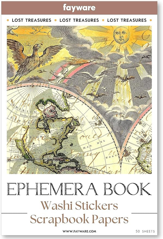 411 Vintage Washi Stickers & 20 Scrapbook Papers Ephemera for Junk Journals & Scrapbooking