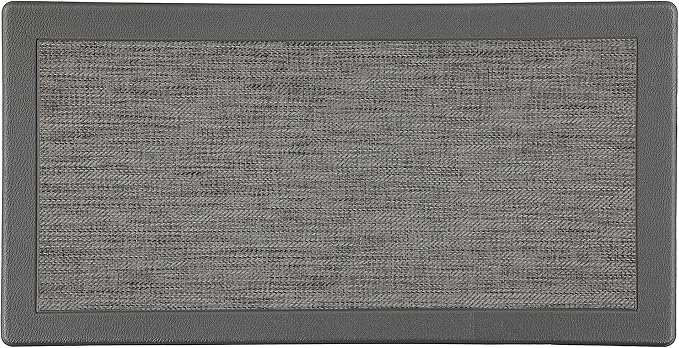J&V TEXTILES Hillside Oversized Oil- and Stain-Resistant Anti-Fatigue Kitchen Mat (Single Gray)*