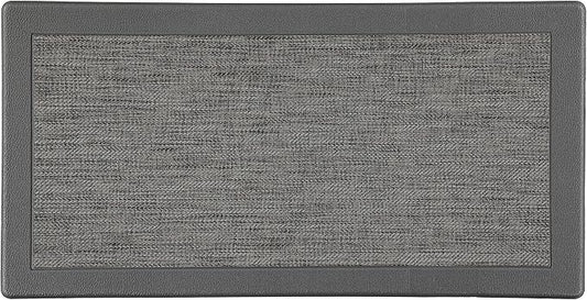 J&V TEXTILES Hillside Oversized Oil- and Stain-Resistant Anti-Fatigue Kitchen Mat (Single Gray)*