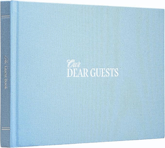 Kunitsa Co. Wedding Guest Book - Blank Sign in Book for Special Occasions, Something Blue Cover