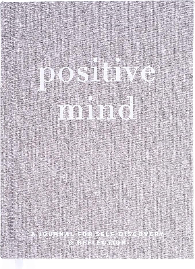 Graphique Self-Care Journal - Positive Mind - 256 Pages - Weekly Quote & Daily Fill in Interiors - Hardbound Fabric Cover - Ribbon Marker (6" x 8")