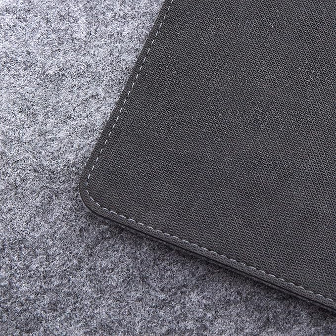 Premium Felt Desk Mat | Medium 12" x 36" | Multifunctional Desk Pad for Home Office | Mid Gray