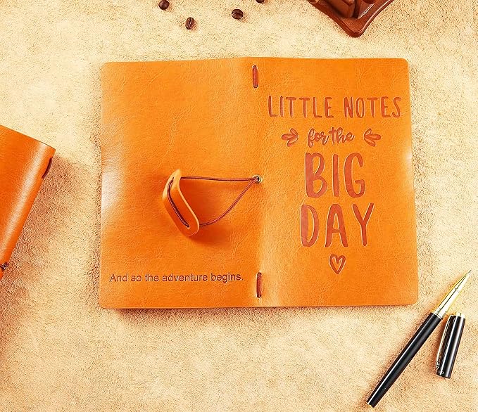 And So Gift the Adventure Begins-Bride Gift-Bridal Shower Gift-Little Notes for the Big Day-Wedding Planning Gift-Refillable Photo Diary Journal Notebook-Wedding Checklist Record-Wedding Gift