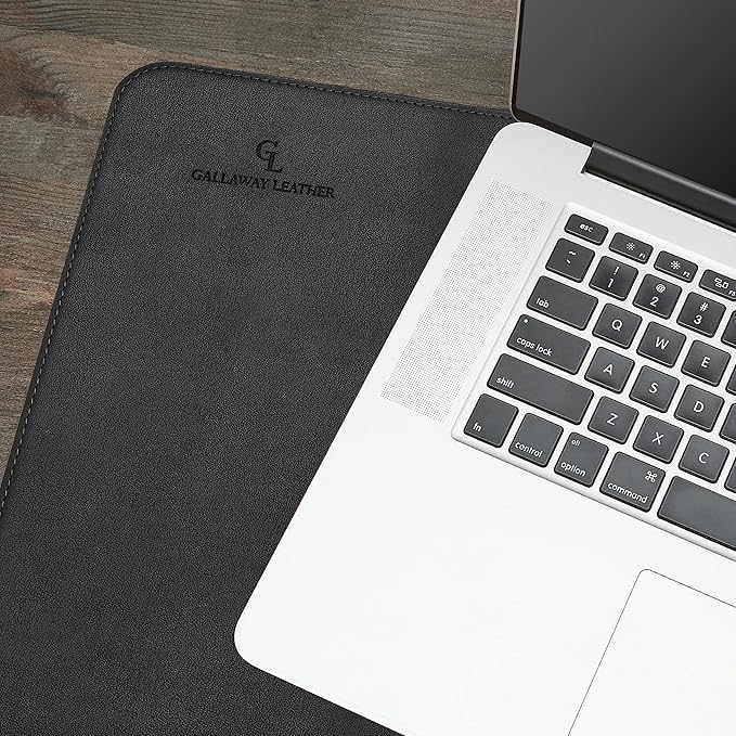 Gallaway Leather Desk Pad – 25 x 17 inch - Desk Mat Home Office Desk Accessories Desktop Protector XXL Mouse Pad Writing Desk Blotter - Black - Medium