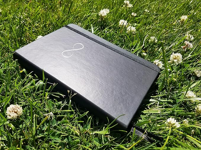 Black Page Bullet Dot Grid Journal with Black Paper Blackout Notebook Thick 150gsm A5